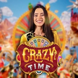 Crazy Time online game logo by Evolution on stonevegas.eu.com